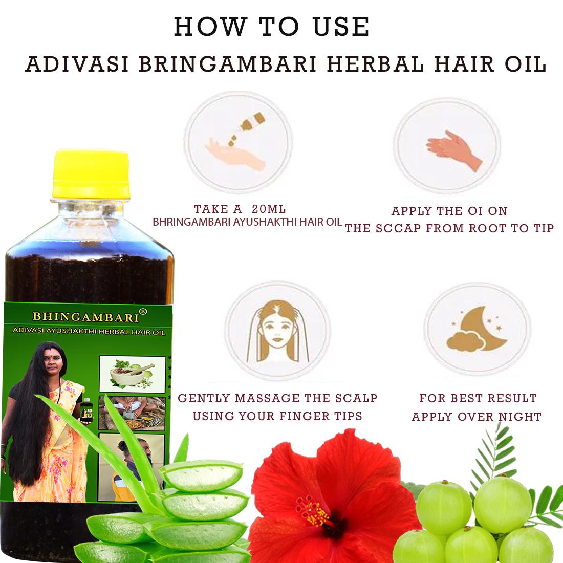 adivasi Bhrngambari AyuShakti Herbal Hair Oil 1000ml