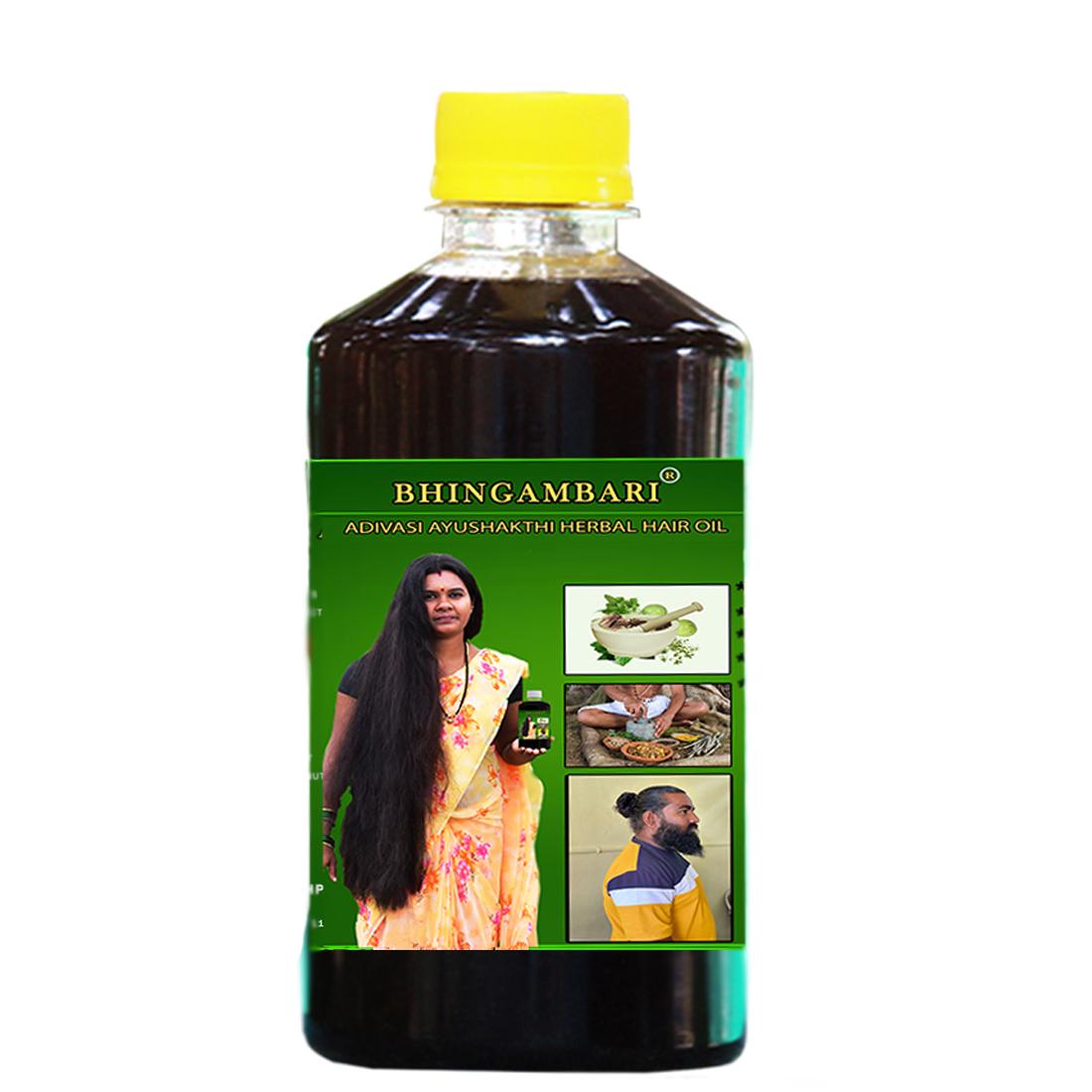 Adivasi Bhrngambari AyuShakti Herbal Hair Oil 500ML